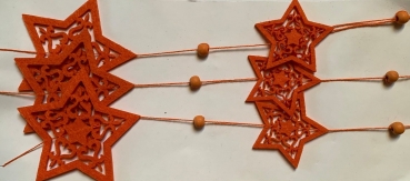 Filzstern-Girlande Ornament orange